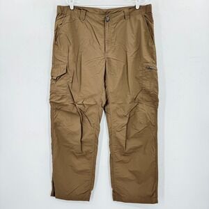 Columbia Men's Omni Shade Outdoor‎ Sun Protection Nylon Brown Cargo Pants 40x30